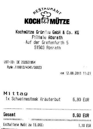 cmba H�ffner Kochm�tze Restaurant